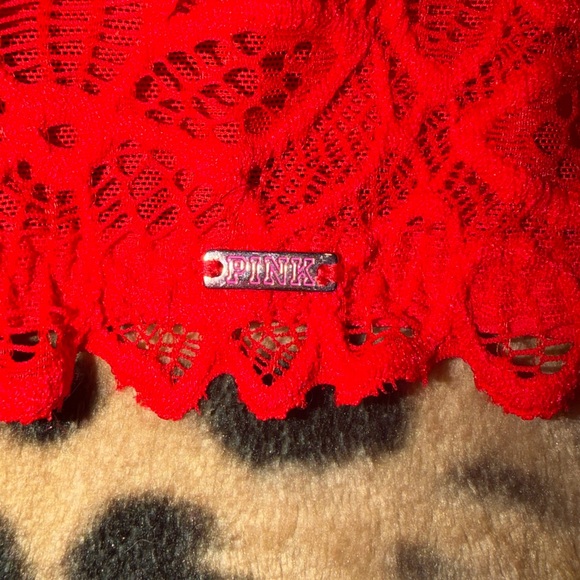 PINK Victoria's Secret Red Lace Bra - Picture 4 of 6